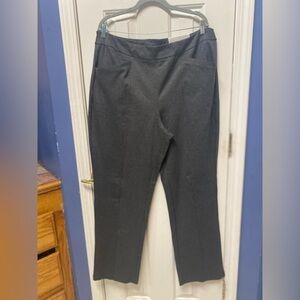 Cato Grey Rayon Stretch Blend High Rise Trousers Size 18/20 W Hook Eye closure